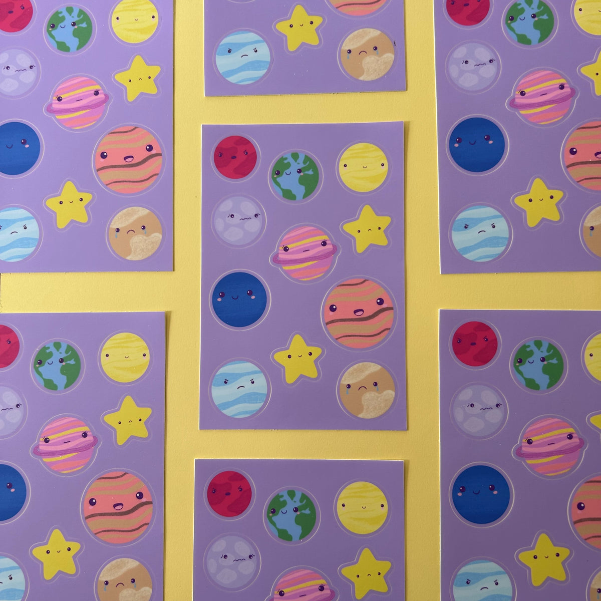 Cute Planets - Sticker Sheets