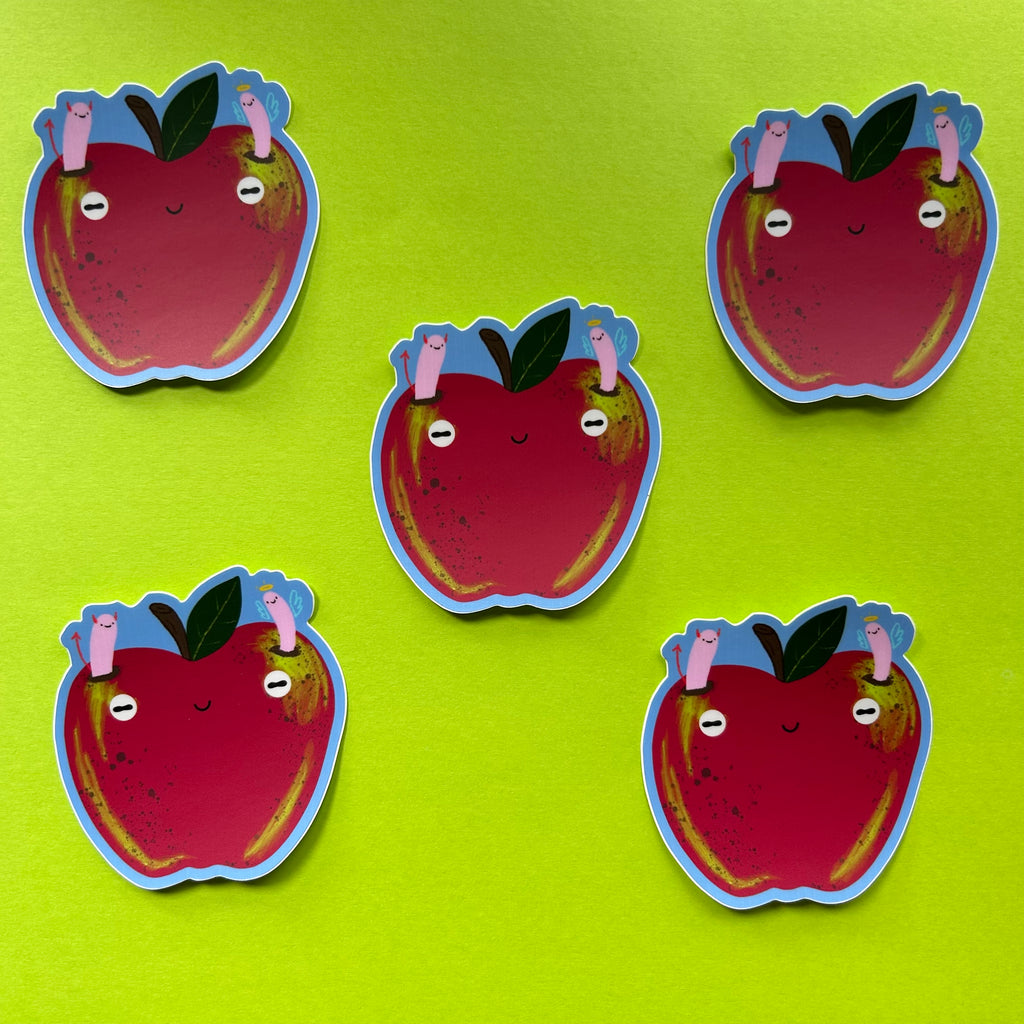 Listen Here - Apple Sticker