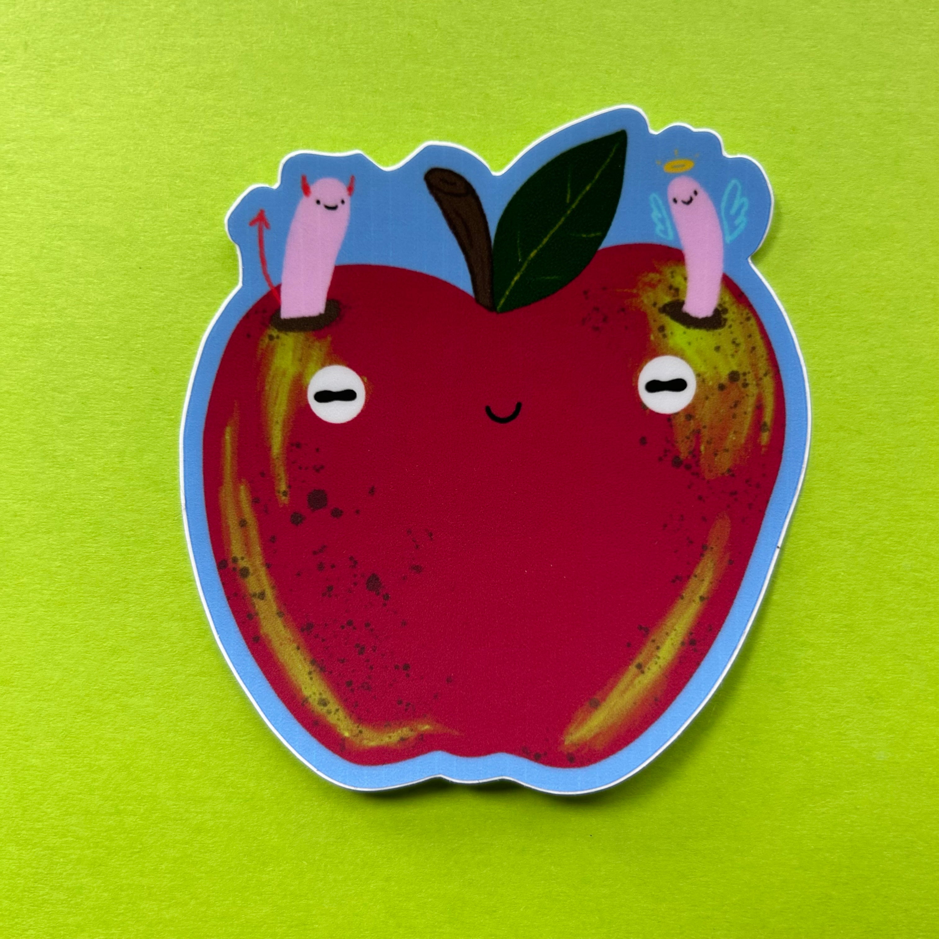 Listen Here - Apple Sticker