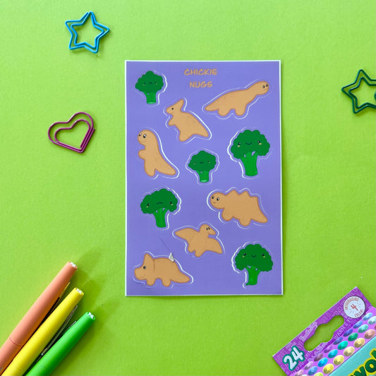 Dino Nuggies - Sticker Sheet