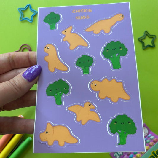 Dino Nuggies - Sticker Sheet