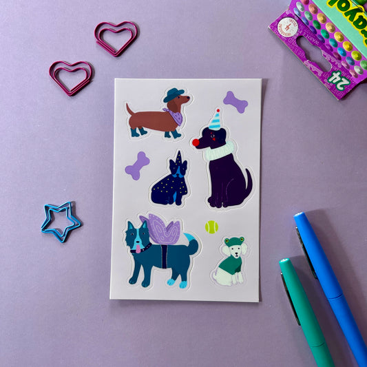 Dogs in Costumes - Sticker Sheet