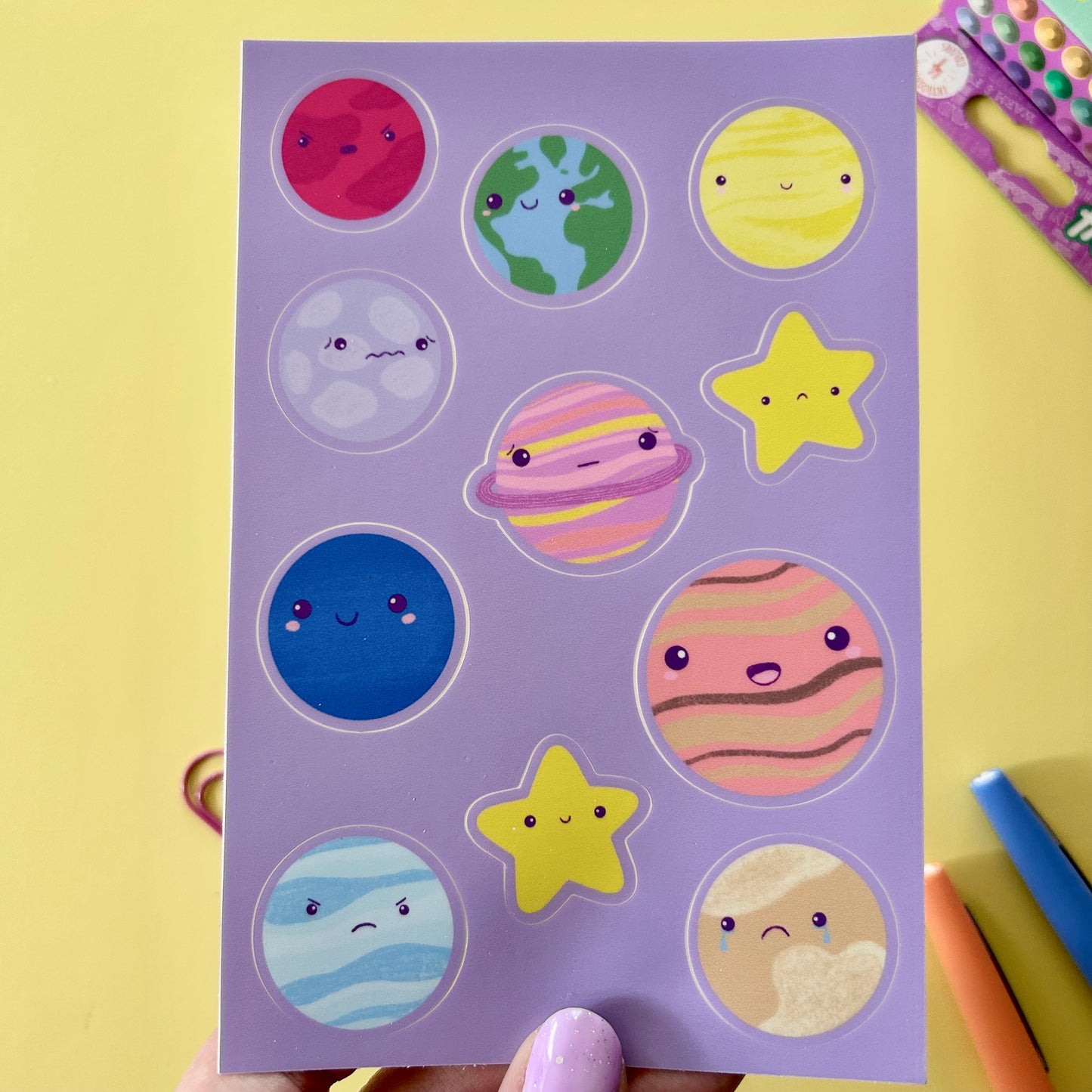 Cute Planets - Sticker Sheets