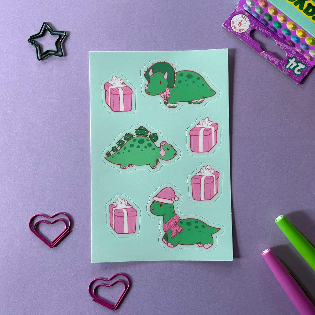 X-Mas Dinos - Sticker Sheet