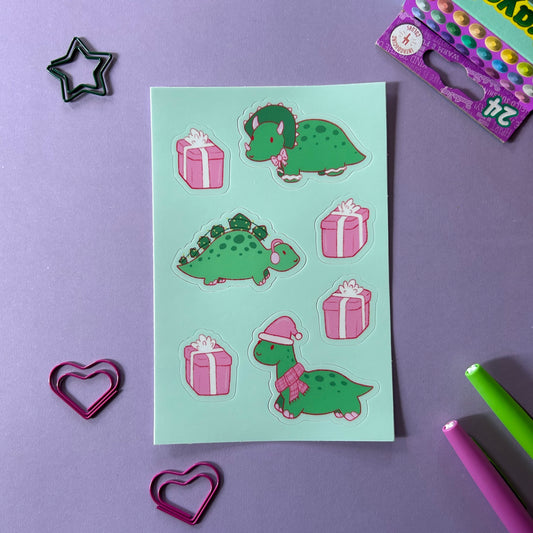 X-Mas Dinos - Sticker Sheet