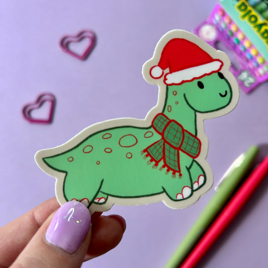 Chrismas Dino - Sticker