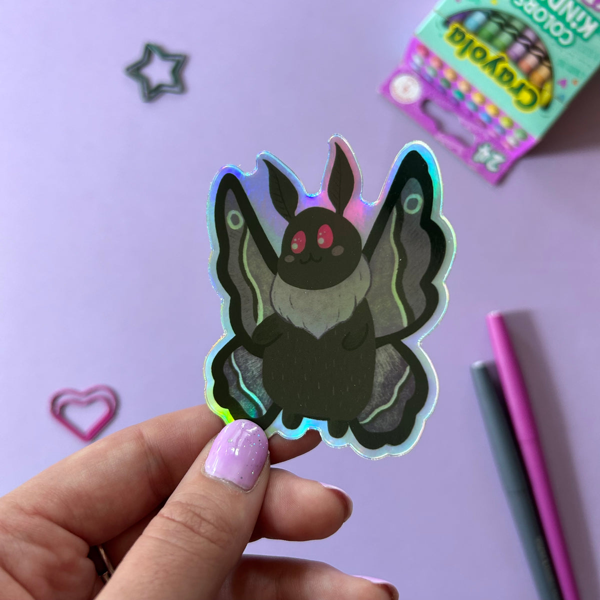 Baby Mothman - Holographic Sticker